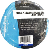 Toolzone Air Hose Line 10M For Air Compressor 1/4" BSP 8mm Bore 80 Bar